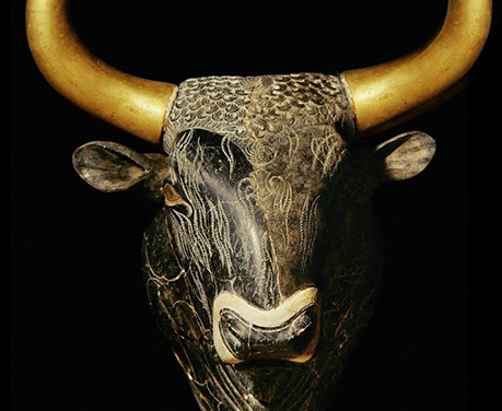 Larousse des pierres precieuses 36p〜37p 掲載 Michel Duchamp氏 コレクション 後期ミノア　クレタの牡牛 インタリオ