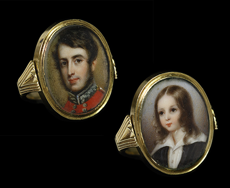 ヒストリカルジュエリー ミニアチュールポートレート 細密肖像画 リング 指輪　ウィリアム・ジョージ・フレデリック・キャヴェンディシュ=スコット=ベンティンク卿​ アンティークジュエリー