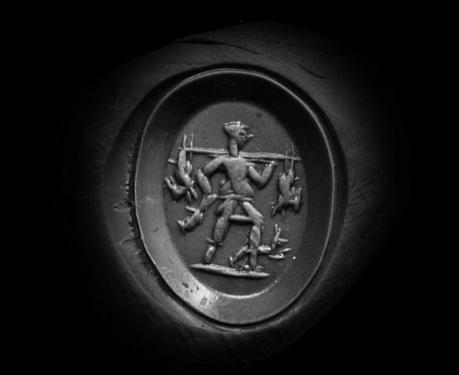 古代美術 古代ローマ3世紀 インタリオ アルテミスの狩り　