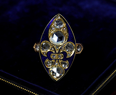 百合の紋章　ローズカットダイヤモンドリング　アンリ・ダルトワの贈り物