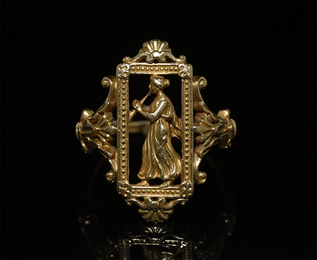WIESE ヴィエーズ 古代ギリシャ 女性演者 アウロラ ゴールド リング 指輪 アンティークジュエリー