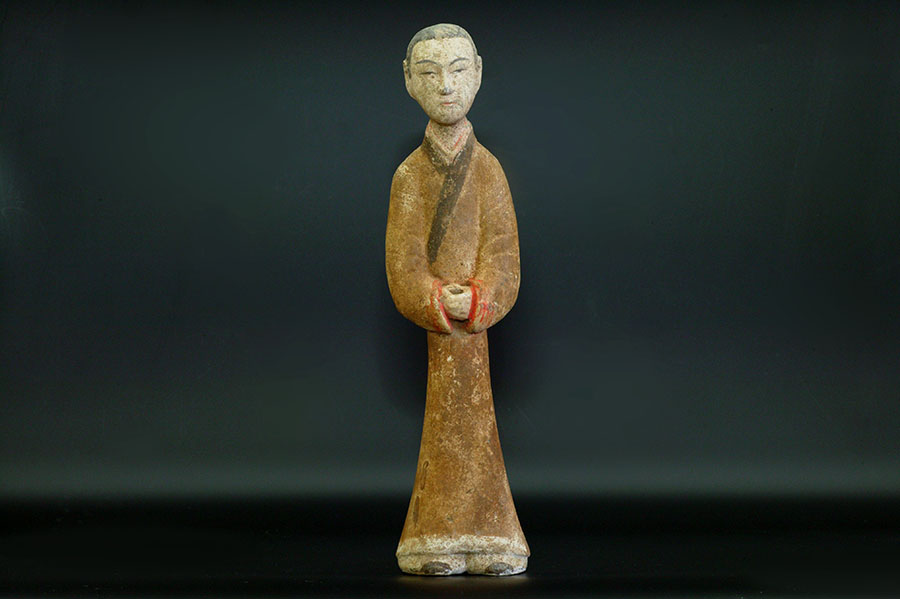 アンティーク　古代中国　漢王朝時代　ミンキ彫像