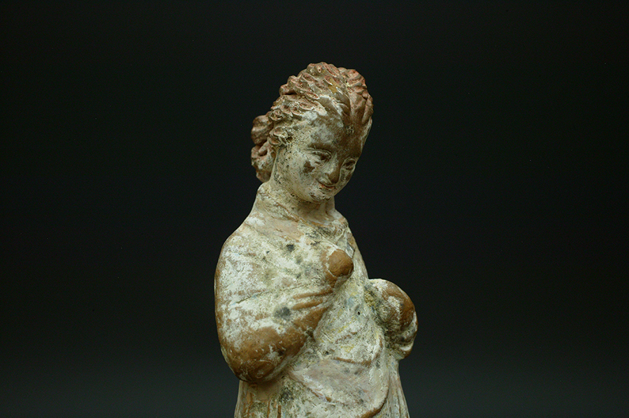 アンティーク　古代ギリシャ　ヘレニズム様式　少女像 タナグラ