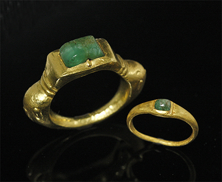 古代ローマ2世紀〜3世紀 エメラルド イルカ ゴールド リング 指輪 古代ジュエリー アンティークジュエリー