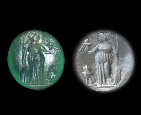 古代ローマ1世紀〜2世紀 アテナ神 プラスマ インタリオ