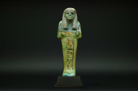 エジプト　ファイアンス(彩釉陶器)　ウシャブティ