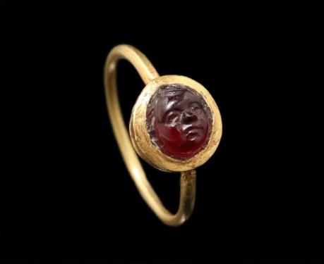 古代ローマ ガーネットカメオ エロス リング 指輪