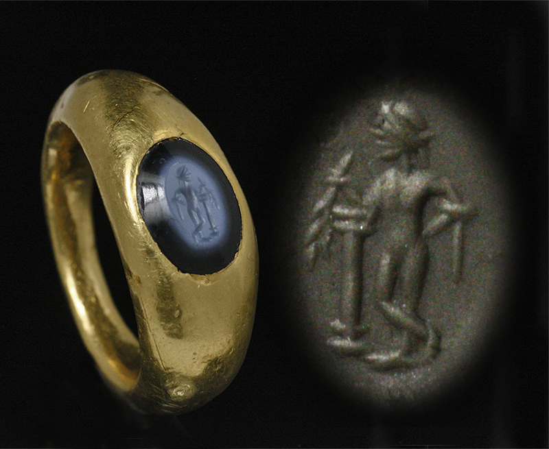 古代ローマ1世紀 オールオリジナル  ニコロ アポロン インタリオ リング 指輪