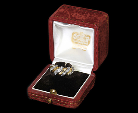 Cartier カルティエ 18k ダイヤモンド リング 指輪 オリジナルボックス入り ヴィンテージジュエリー