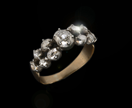18世紀後期〜19世紀初期  シルバー ダイヤモンド リング 指輪