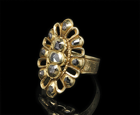 18世紀 スペイン ダイヤモンド ゴールド リング 指輪