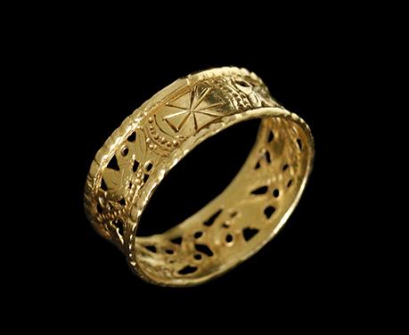 ビザンチン 7世紀 クロス 葡萄 ゴールド リング 指輪 アンティークジュエリー　