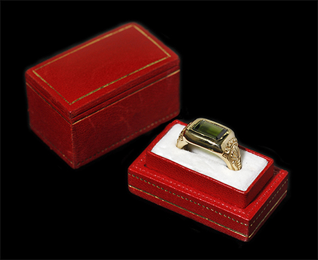 Cartier カルティエ オリジナルボックス 入り グリーントルマリン ゴールド リング 指輪