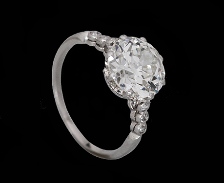 2.5ct  オールドカットダイヤモンド　プラチナ　リング　指輪　アンティークジュエリー