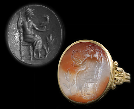 東ローマ エジプトorシリア 1世紀 ゼウス インタリオ リング 指輪