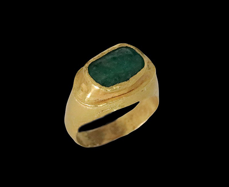紀元前1世紀〜紀元1世紀 古代ローマ エメラルド ゴールド リング 指輪