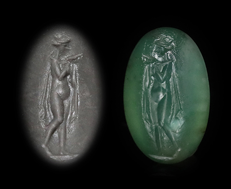 古代ローマ 2世紀 インタリオ プラスマ 酩酊の女神 メテ