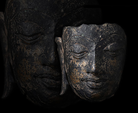 タイ アユタヤ王朝 16世紀 金銅 仏陀の仏面