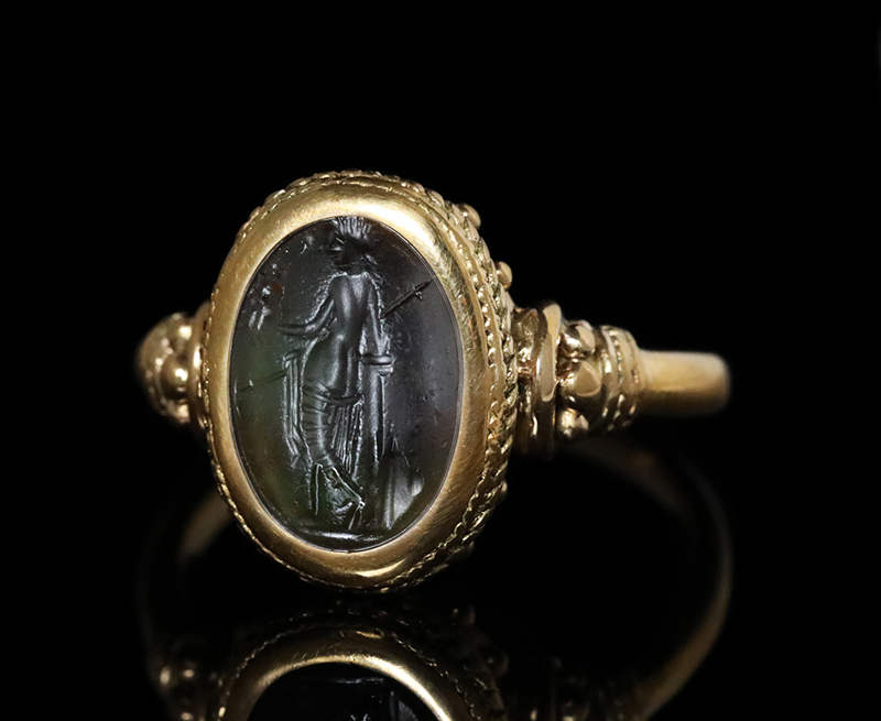 古代ローマ1世紀 インタリオ 勝利のウェヌス ウェヌス・ウィクトリクス プラスマ リング 指輪
