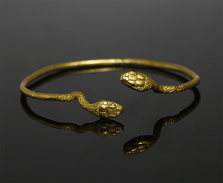 古代ローマ1世紀　蛇　ハイキャラットゴールド　バングル