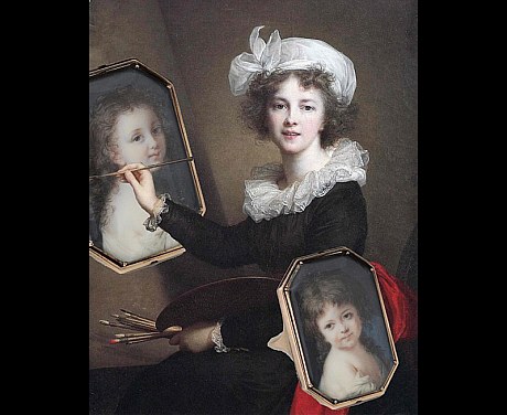 Antique Gallery Soleil アンティークジュエリー 1785年頃 両面細密画リング エリザベート ルイーズ ヴィジェ ルブラン Marie Lisabeth Louise Vig E Le Brun 作